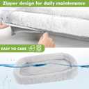 Zoratoo 2PC Cat Window Perch with Bolster Foldable Cat Hammock Cushion Bed for Window with Metal Frame, Large Suction Cups Cordless Window Resting Seat for Indoor Cats (Cushion Bed, 2PC)