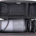 LTGEM Travel Protective Case for Bose SoundLink Revolve+ or Revolve+ (Series II) Portable & Long-Lasting Bluetooth 360 Speaker (Fits Charging Cradle, AC Adaptor and USB Cable) (Black)
