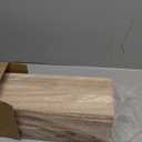 WOPITUES Wood Floating Shelves Set of 6, Shelves for Wall Decor, Farmhouse Shelf for Bedroom, Bathroom Storage Shelves, Book Shelves for Living Room - Rustic Brown (16.5 Inch)