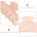 3 x 2 Pack Hair Claw Clips for Women Acrylic Claw Clips for Thick Hair Non-slip Clip for Hair Large Claws Hair Accessories for Women and GirlsWhite&Pink