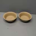 Havniva Ceramic 7.1inch Set of 2 Dog Bowls for Medium and Large Dogs, 2pcs Basic Food and Water Dishes for Replacement, Wide Opening Rounded Edge(2 Bowls, Oat Beige)