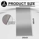 Blulu 2 Pack 20 Gauge Sheet Metal Weldable Steel 24 x 48 Inch 1008 Carbon Steel Sheet Unpolished (Mill) Finish Shim Stock Metal Cold Rolled Flat Sheets, 0.0359" Thickness