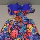 Tropical Monokini Swimsuits with Shorts, Push Up Tummy Control, One Piece Bathing Suit for Women (Medium)