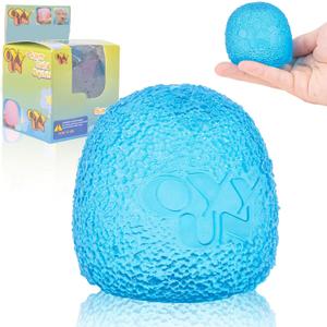Textured Stress Ball - Fidget Toys for Anxiety Stress Relief, Hand Therapy Squishy Ball, Fidgets for Classroom Student, Fidget Toy for Kids Adults Children Teens (Blue Ellipsoid)