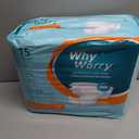 WhyWorry Adult Diapers with Tabs, Disposable Incontinence Briefs for Women & Men with Maximum Absorbency, Adult Briefs for Incontinence Overnight, Odor Control, Unisex, Large, 15 Count