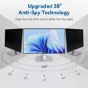 [2-Pack] 19 Inch Computer Privacy Screen Filter for 5:4 Widescreen Monitor, IPROKKO Removable 19inch Anti Blue Light Glare Privacy Shield, Anti Spy Security Protector for Hp Dell Asus Acer Samsung