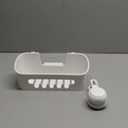 SunHorde Plastic Shower Caddy Suction Cup Shower Organizer Basket Bath Shelf, Strong Suction Power Bathroom Caddies with Fence Hooks, Kitchen Rack, Waterproof, Oilproof, Reusable, for Shampoo, Gel