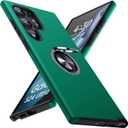 JAME for Samsung Galaxy S24 Ultra Case, Slim Fit Shockproof Protective S24 Ultra Case, with Ring Holder Kickstand, Military-Grade Protection Phone Case for Galaxy S24 Ultra Case 6.8", Green