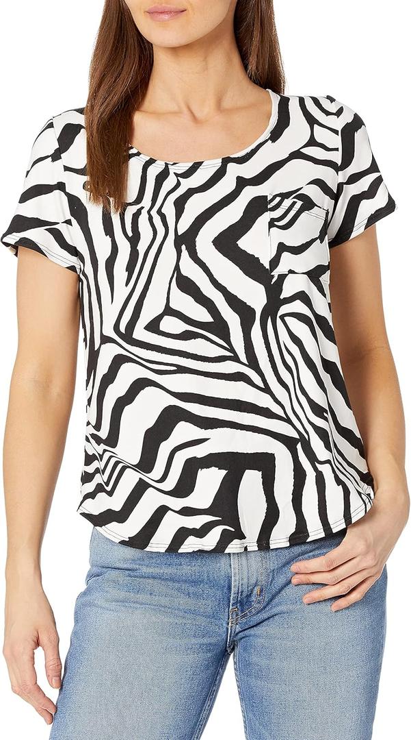 Star Vixen Women's Short Sleeve (Zebra, XL)