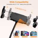 Gooseneck Tablet Holder, 19.69" Metal Crab Clamp iPad/iPhone Mount for Stroller/Treadmill/Golf Cart/Boat/Mic Stand/Gym Bicycle Handlebar Clamp/Desk, Compatible with 4-13" iPad Pro/Air/Mini/E-book