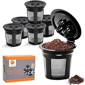 5 Pack Ninja Reusable Coffee Pods: Reusable K Cups for Ninja Coffee Maker - Refillable Coffee Filters for Ninja DualBrew Pro CFP201 CFP300 CFP301 CFP305 CFP307 CFP400
