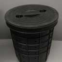 Perforated Sump Pump Basin With Lid, 13 X 11.4 X 15 Inch Sump Pump Basin With 40 Drilled Holes, Sump Basin Specifically Designed For Drainage From Crawl, Patios, Driveways Spaces, Durable, Black