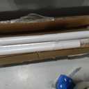 Long Tension Rod 39-144inch White Tension Curtain Rods no Drilling 1.26" Diameter Outdoor Curtain Rod for Patio,Windows,Shower,Doorway,Heavy Duty Spring Rods