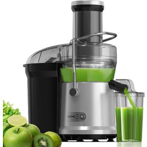 SiFENE Centrifugal Juicer Machine, Rapid 1000W Juice Extractor, Large 3.2'' Feed Chute for Whole Fruit & Veg Juicing, Easy to Clean, Powerful Motor for Fast Juicing, Gray (800W)