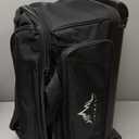 Double Roller 2 Ball Bowling Bag with Separate Shoe Compartment for Bowling Shoes (Up To US Mens Size 15) and Oversized Accessory Pocket, Retractable Handle - Extends to 40" (Black)