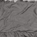 KKJIAF Ruffle Pillow Cases Standard Size Set of 2, Ruffled Pillow Covers with Envelope Closure, Wrinkle Resistant Pillowcases 20" x 26", Ruffled Pillow Shams, Black