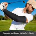 Elbow Compression Sleeve - Soft Tennis & Golfers Elbow Brace for All Day Comfort, Full Arm Coverage for Complete Support, Medium