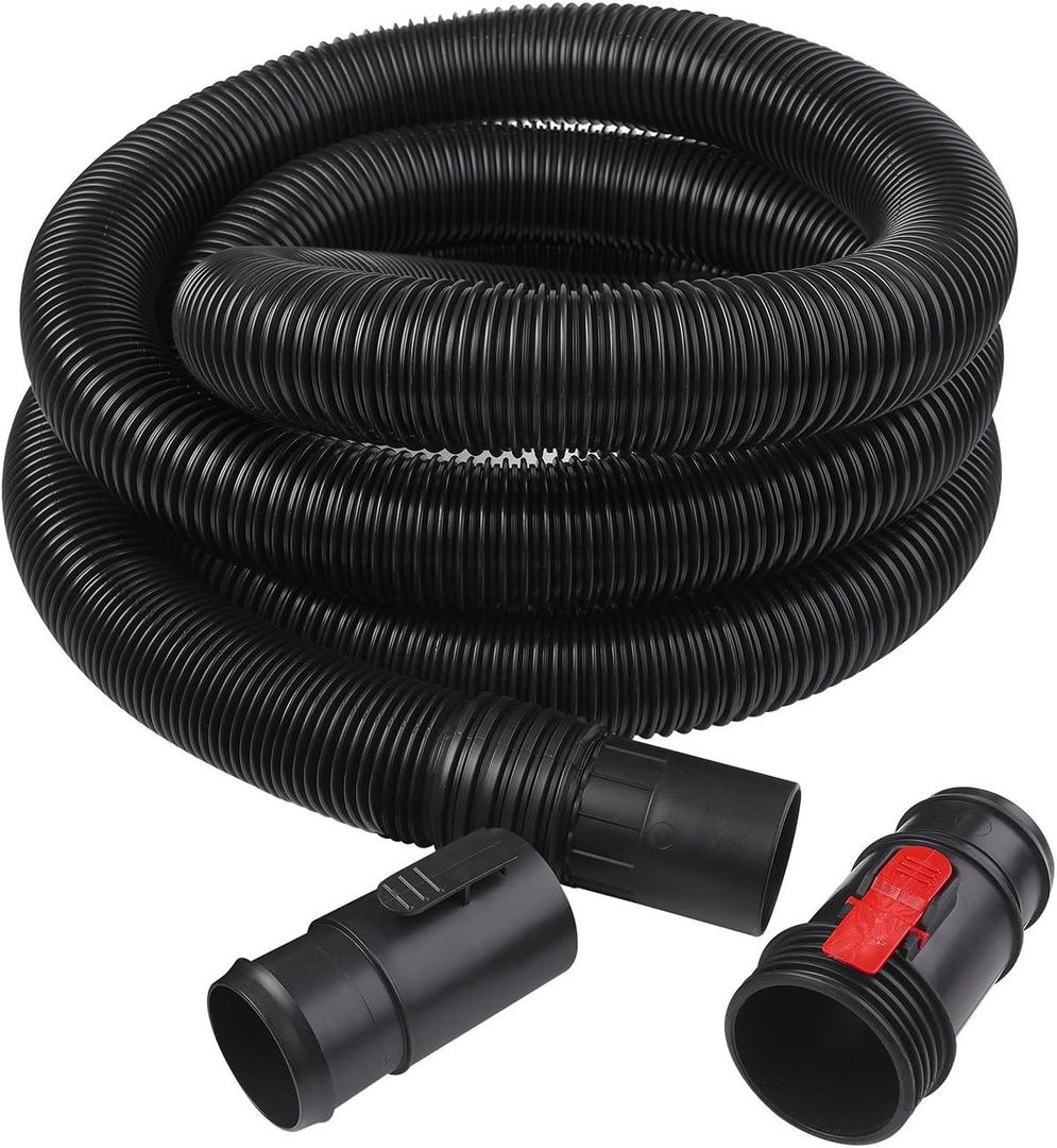 WORKSHOP Wet/Dry Vacs Shop Vacuum Accessories WS25021A Long Hose Attachment, 2-1/2-inch x 13-feet Locking Hose for Wet Dry Shop Vacuum Cleaners