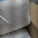 Feather Pillows Queen Size Set of 2 - Goose Down Hotel Bed Pillow for Sleeping, Soft 600 Thread Count Cotton Cover, Fluffy Support Surround Fill Polyester for Side, Back, Stomach Sleepers