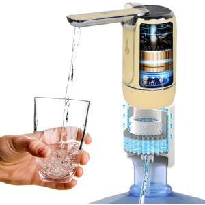 CoolWAY 2-5 Gallon Water Bottle Electric Folding Water Pump with Replaceable Filters - Portable Water Filter for Camping, Outdoor, Home and Office, Emergency Storage Bucket Filtration System