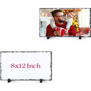 Sublimation Slate Blanks 8x12 Inch Sublimation Plaque Rock Stone Picture Photo Plate 2 Pack Bulk