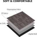 Carpet Floor Tiles 24 x 24 Commercial Carpet Squares 18 Pcs Non-Slip Office Soft Tiles DIY Installation for Living Room Bedroom Study Hotel, Brown