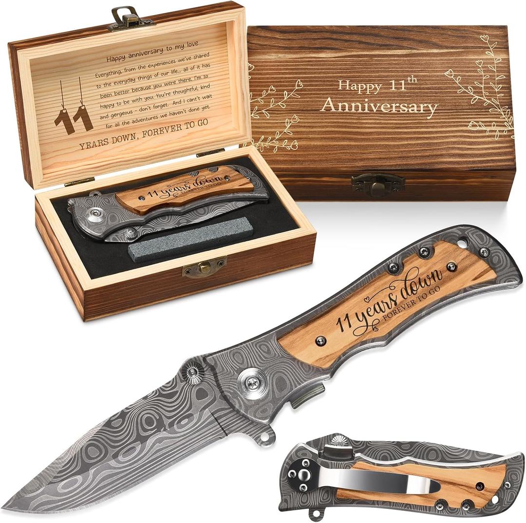 11th Gifts Steel Wedding Anniversary for Men 11 years Marriage Present for Him Her Husband