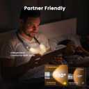 Glocusent Book Light, 3-Color & 6-Brightness Reading Light, Bendable Neck Light, 80-hr Lasting Rechargeable Book Light, Perfect Reading Lights for Books in Bed, Knitting, Repairing, Book Lovers Gifts (Standard-Medium, Gray)