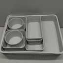 Simplify 10 Piece Organizing Set | Multiple Size Bins | Multipurpose | Office | Desk | Dorm | Bathroom | Storage Basket | Small Items | Accessories | Grey