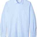 Amazon Essentials Men's Slim-Fit Long-Sleeve Poplin Shirt (Blue, L)
