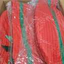 8 Pack Small Christmas Woven Basket with Gift Bags Ribbons and Wrapping Paper 12"x 8"x 5" Storage Basket with Handles Empty for Baby Shower Birthday Pet Toy Organizer Nursery Bins(Red)