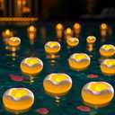 12 Pack 2.3 Flameless LED Floating Candles, Water-Activated Battery Operated Floating Candle with180+ Hours Runtime for Cylindrical Vase, Pool, Fountain - Ideal for Wedding, Party Decoration