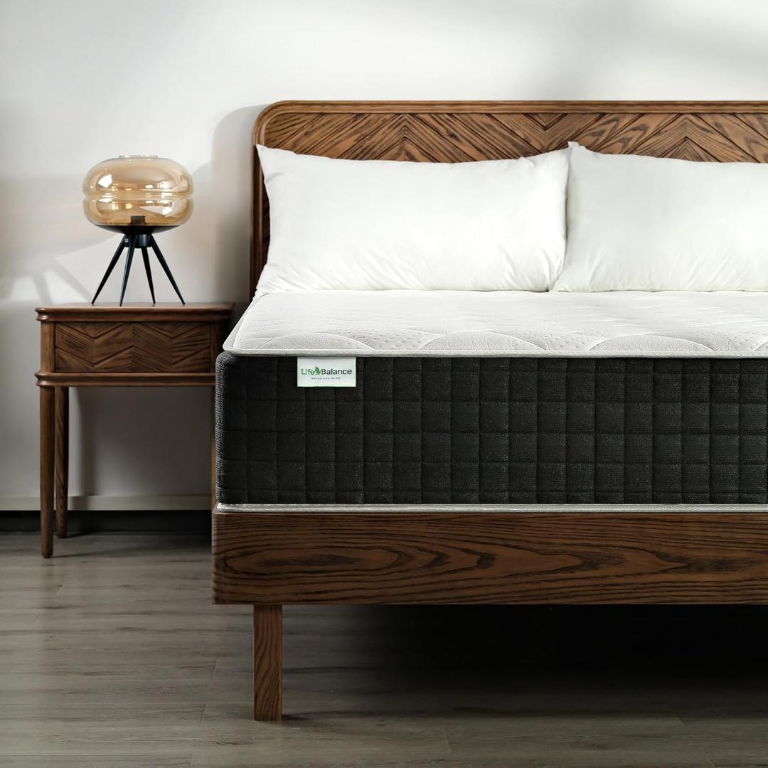 Twin Size Mattress 10-inch, Pressure Relief Made in USA Hybrid Mattress in a Box  Individual Pocket Coils, Edge Support, Medium Feel, Pain Relief, Motion Isolation, CertiPUR-US Certified, CE-10-T