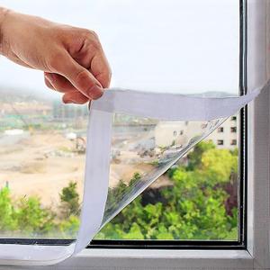 Adjutsable Window Insulation Kit 74inX79in(190X200cm),Clear180 Thickness,Easy to Open for Ventilation Reusable Plastic Window wrap