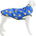 Mile High Life Dog Raincoat, Adjustable Waterproof Reflective Rain Jacket for Small Medium Large Dogs, Lightweight Breathable Pet Rain Coat with Leash Hole(Blue Duck,Small Chest 22-25")
