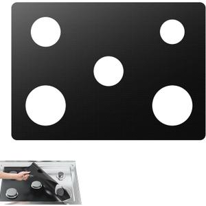 Stove Top Protector Compatible with Whirlpool Gas Stove WFG540H0ES/0/1 WFG540H0EB0/1 WFG540H0EH0/1 WFG540H0EE0/1 WFG540H0EW0/1, Washable & Reusable 0.5mm Gas Stove Protectors 5 Burners