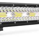 Nilight 18024C-A 420W 20Inch Triple Row Flood Spot Combo 42000LM Bar Driving Boat Led Off Road Lights for Trucks,  White