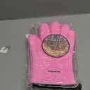 KITCHEN PERFECTION Silicone Smoker Oven Gloves -Extreme Heat Resistant BBQ Gloves-Handle Hot Food Right on Your Grill Fryer & Pit|Waterproof Grilling Cooking Baking Mitts|Superior Value Set+3 Bonuses (One Size Fits Most, Pink)