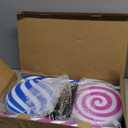 6 in 1 Lollipop Christmas Pathway Lights Outdoor, 29 Inch Peppermint Pathway Markers Lights, Lighted Candy Cane with 5 Modes and Music for Xmas Holiday Patio Yard Garden(Multicolor)