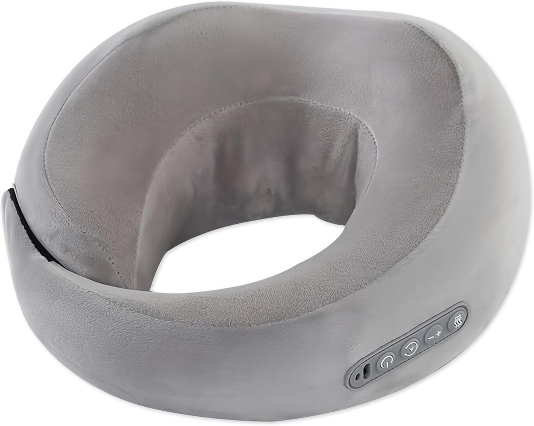 Neck Massager with Heat - Deep Tissue Neck Pain Relief U-Shape Design Electric Massager Pillow for Travel Office Home Shiatsu Neck Massager Gifts for Men Women Dad Mom, Grey