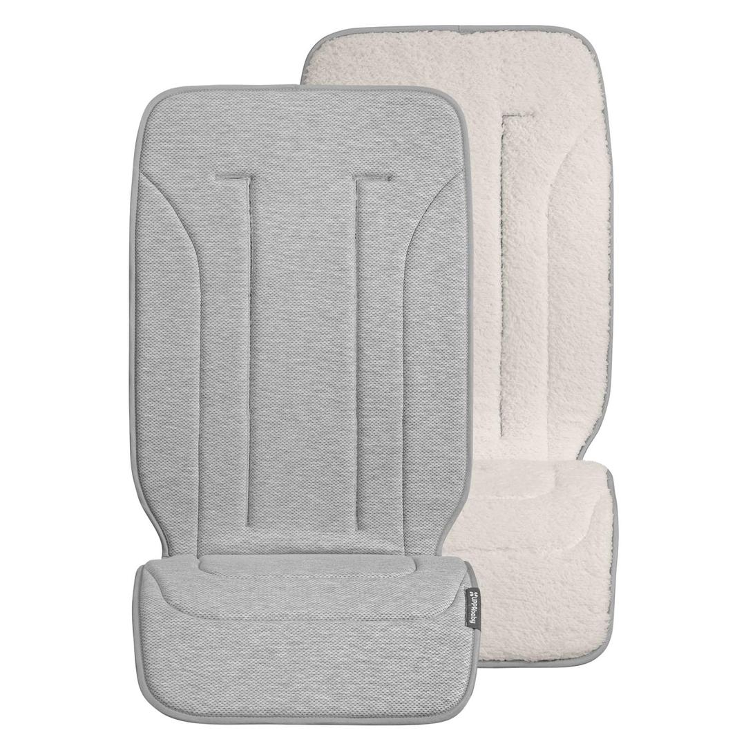 UPPAbaby Reversible Seat Liner/ Water-Resistant and Comfortable/ Easy Stroller Attachment/ Phoebe (Breathable Light Grey/ Cozy Fleece)