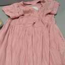 ANRABESS Women's Summer V Neck Cap Sleeve Tunic Short Dress 2025 Casual Fit Textured Aline Beach Vacation Sundress Pink Small