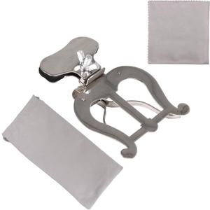 Trombone Marching Lyre ClampOn Silver Metal Plating Marching Music Clip Lyre for Saxophone