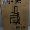 Coolife Luggage Suitcase PC+ABS Spinner Built-In TSA Lock 20in 24in 28in Carry on (Charcoal., M(24in).)