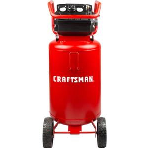 Craftsman Air Compressor, 20 Gallon Oil-Free 1.8 HP Max 175 PSI Pressure Two Quick Couplers Big Capacity, Red- CMXECXA0232043