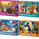 100 Piece Puzzles for Kids Ages 4-6, Holiday Birthdays Puzzles for Kids Ages 6-8, Large Jigsaw Puzzles for 4-8 Years Old, Educational Toys Gifts for 3-5 5-8 8-10 Years Old Boys Girls