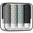 Travel Bottles for Toiletries, 4pcs Tsa Approved 3oz Travel Size Containers, BPA Free Leak Proof Premium Silicone Bottles, Refillable Liquid Squeezable Accessories W/Toiletry Bag (Gray)