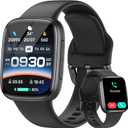 Gydom Smart Watch for Women/Men, 1.85" AMOLED Vivid Smartwatch Compatible iPhone/Samsung/Android (Bluetooth Call), 120+ Sport Modes Fitness Tracker with Heart Rate/Sleep/SpO2 Monitor, 3ATM Waterproof