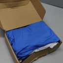 Riyiper 3 Pack Women's Half Sleeve Tops Crewneck 1/2 Sleeve T Shirts Elbow Length Tops Slim Fit Cotton Blend Basic Tees Royal Blue, Orange, White, Large