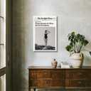 Vintage Trends Trendy Black and White Newspaper Modern Wall Art Woman Searches For Where Men Get The Audacity Poster Retro Girly Dorm Wall Decor12x18inch Unframed (style-6)